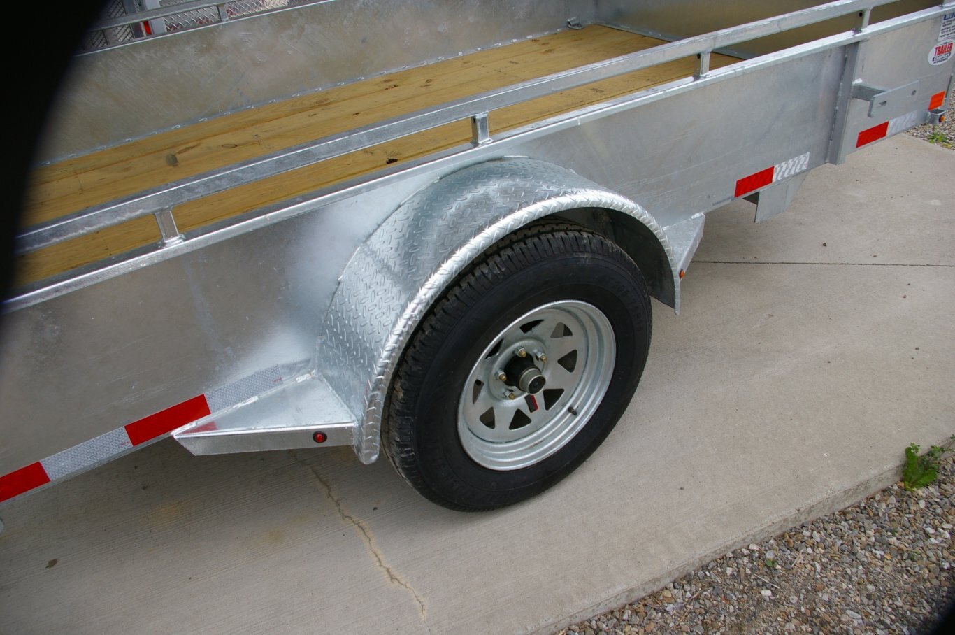 2024 6X10 UTILITY TRAILER, SINGLE AXLE, GALVANIZED W/SPRING ASSIST RAMP, GALVANIZED, SILVER, 2990GVWR 