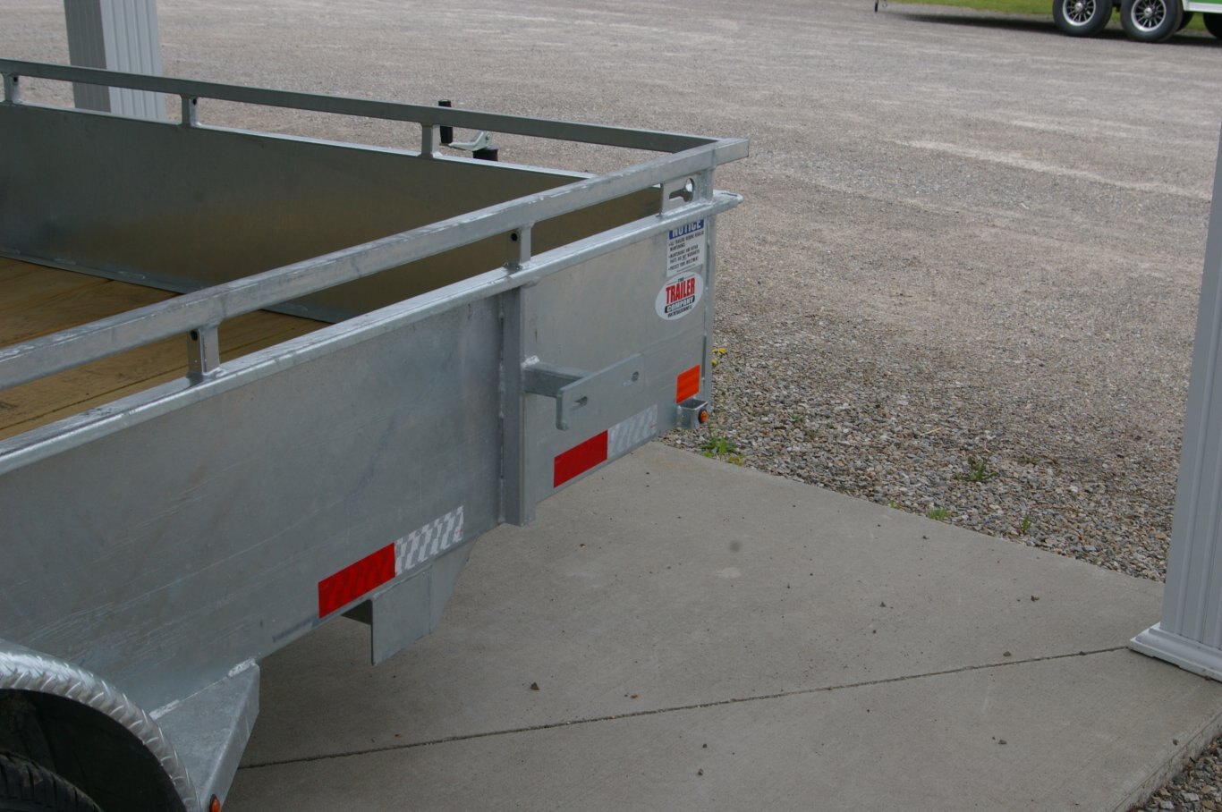 2024 6X10 UTILITY TRAILER, SINGLE AXLE, GALVANIZED W/SPRING ASSIST RAMP, GALVANIZED, SILVER, 2990GVWR 