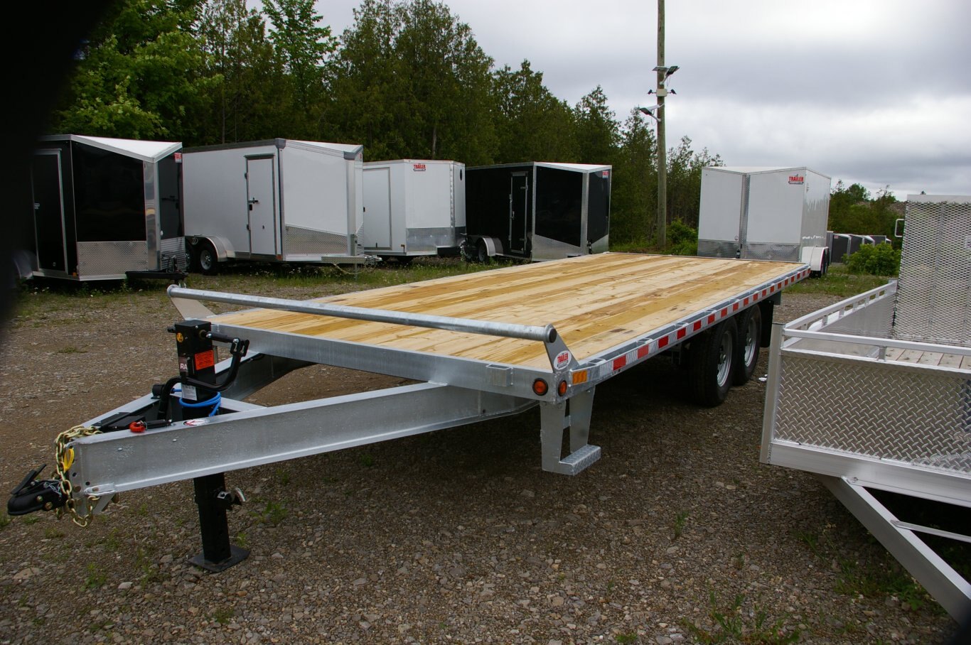 2024 102X20 DECKOVER TRAILER, TANDEM AXLE, GALVANIZED, GALVANIZED, SILVER, 14000GVWR 