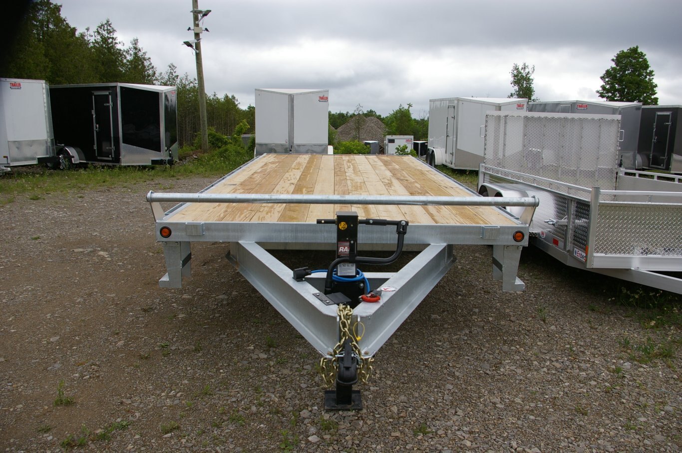 2024 102X20 DECKOVER TRAILER, TANDEM AXLE, GALVANIZED, GALVANIZED, SILVER, 14000GVWR 