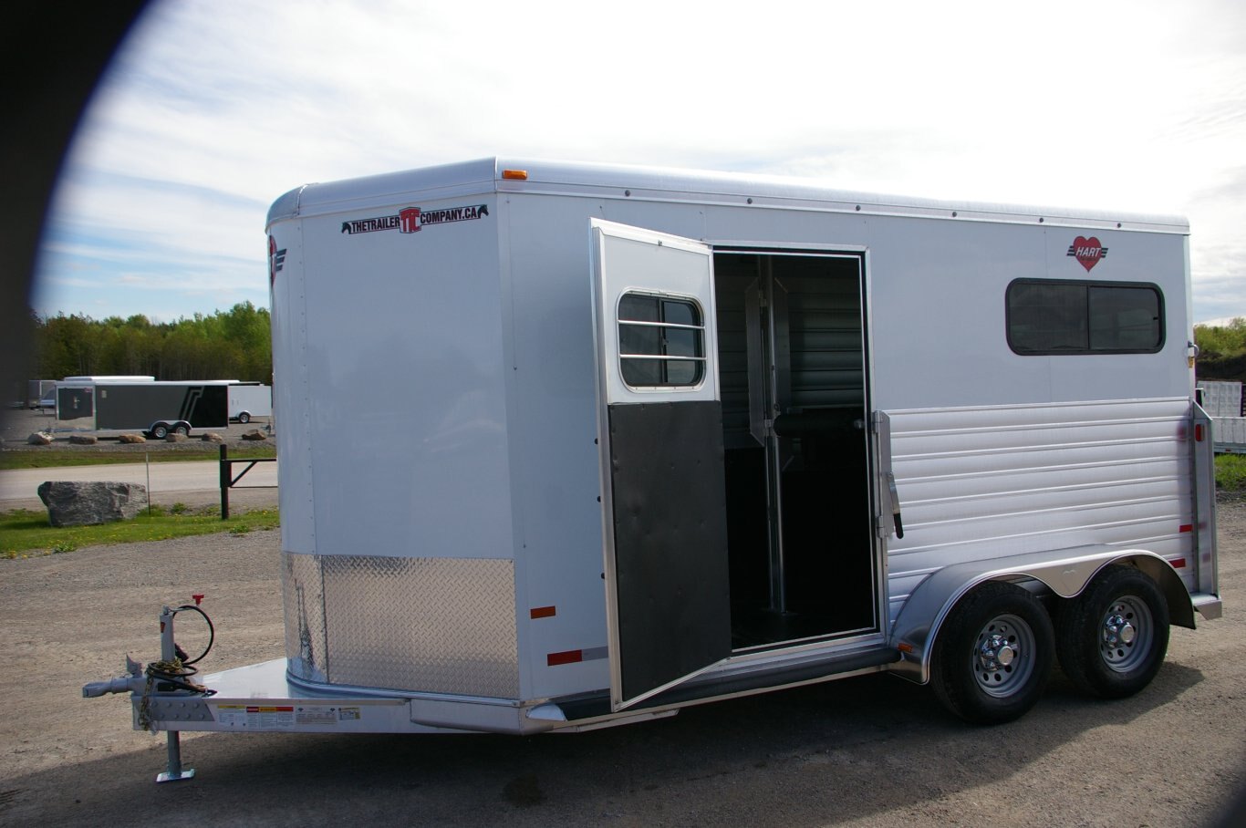 2024 THOROUGHBRED 2 HORSE STRAIGHT BUMPERPULL TRAILER, ALUMINUM, WHITE ...