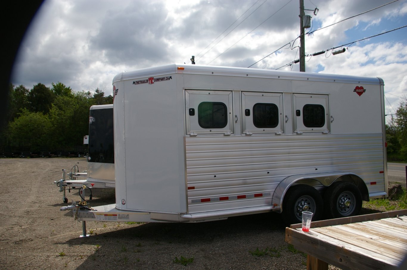 2024 MVP 3 HORSE SLANT BUMPERPULL TRAILER, ALUMINUM, WHITE, 14000GVWR