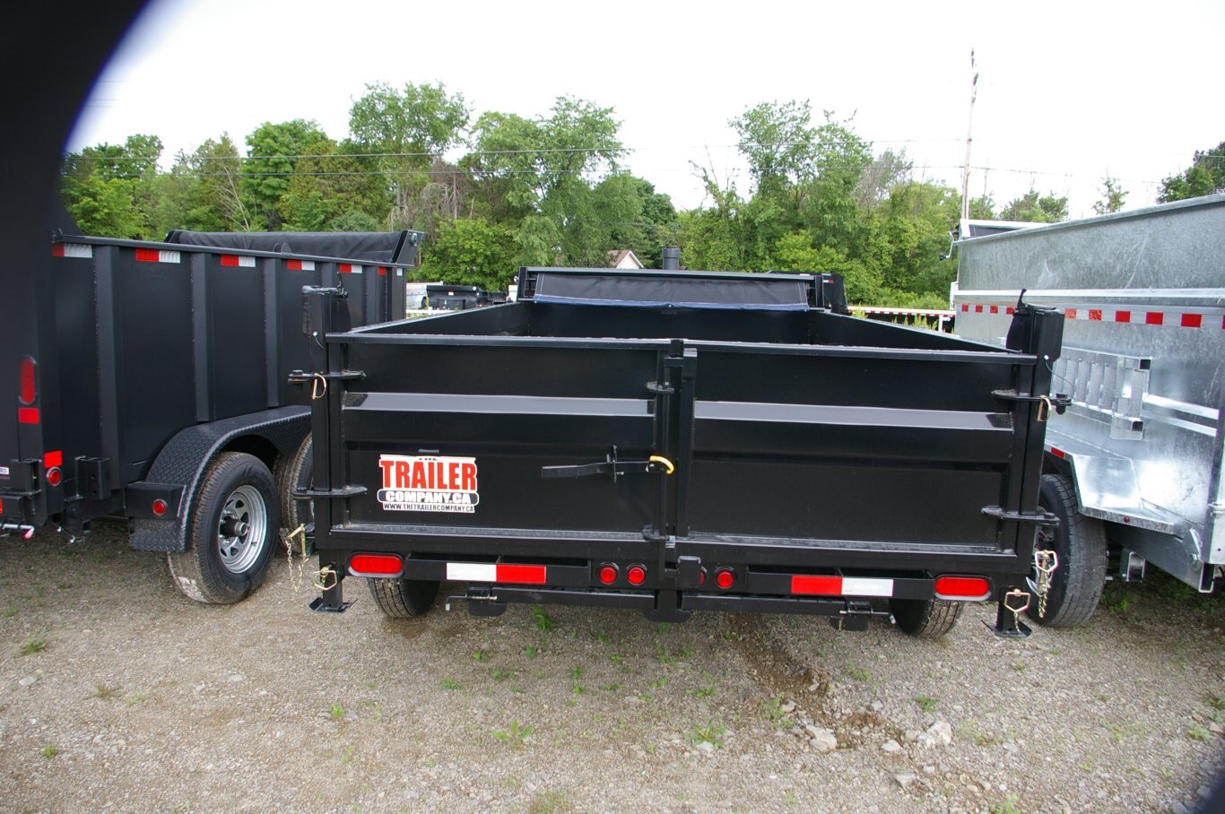 2024 83x14 DUMP TRAILER, TANDEM AXLE, STEEL, BLACK, 14000GVWR 