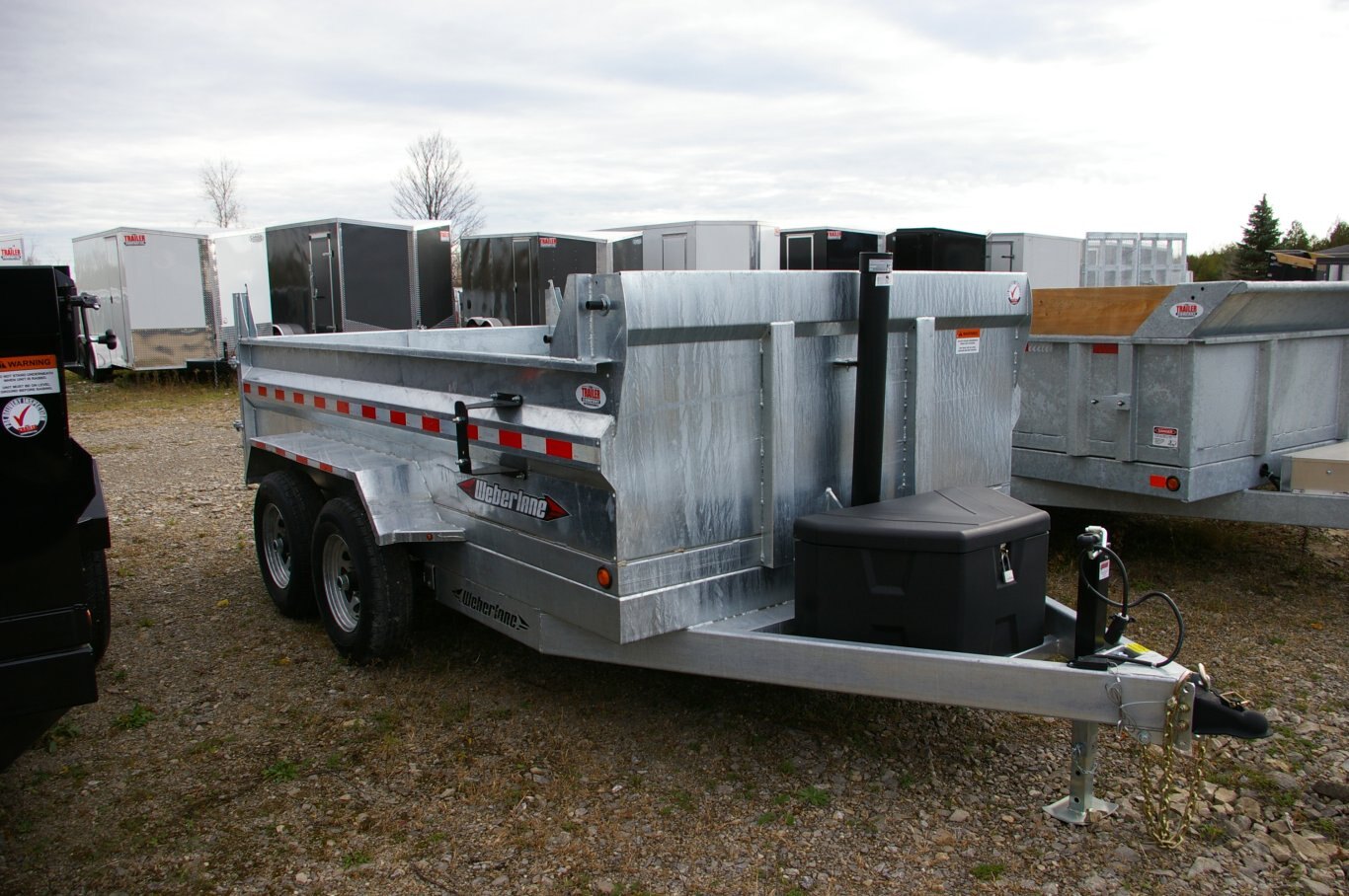 2024 6X12 DUMP TRAILER, TANDEM AXLE, GALVANIZED, 