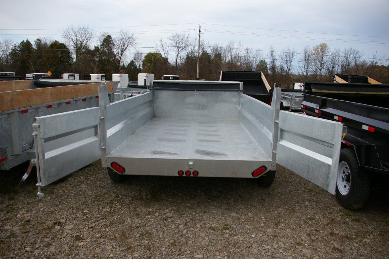 2024 6X12 DUMP TRAILER, TANDEM AXLE, GALVANIZED, 