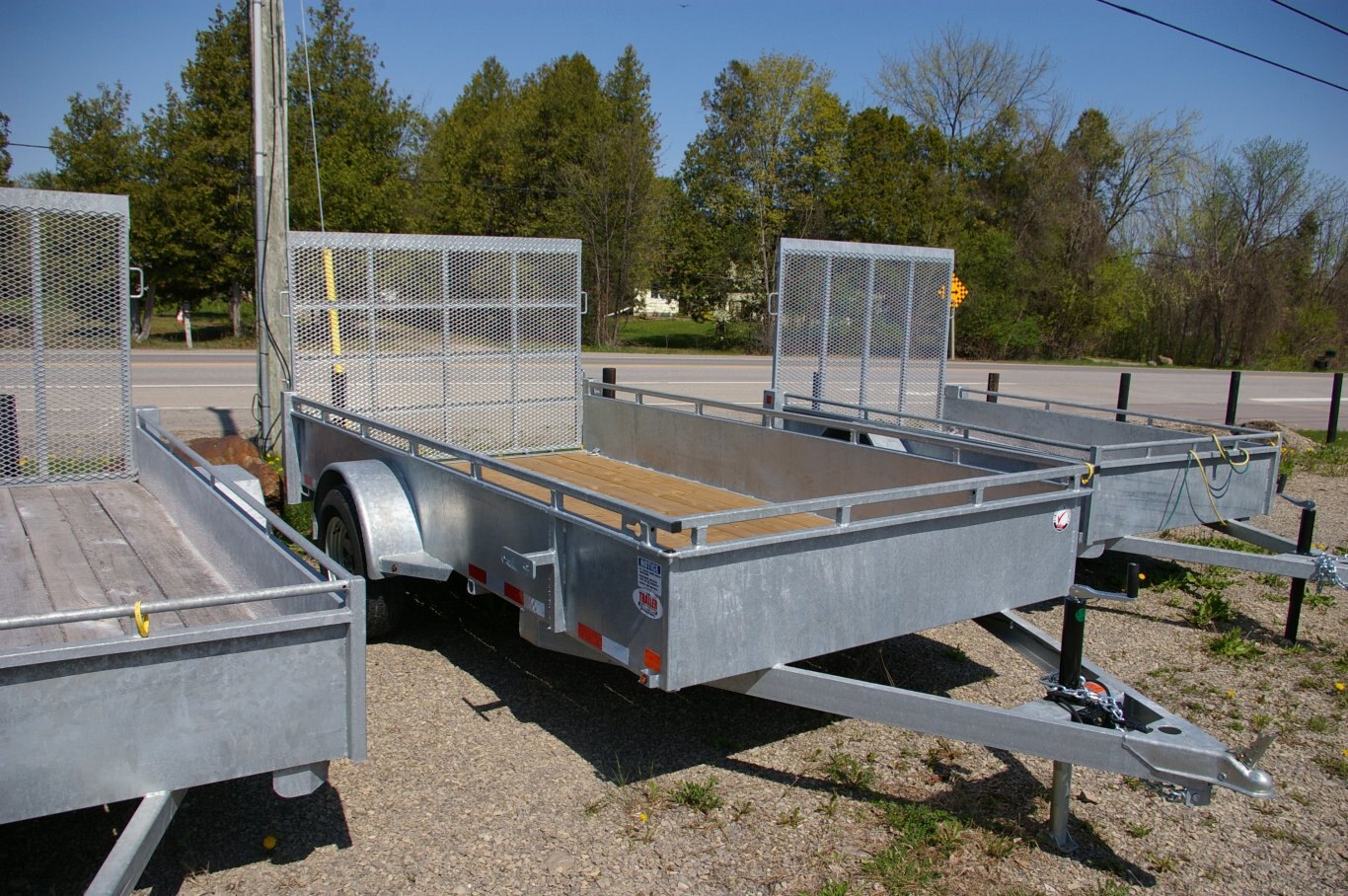 2023 USED 6X12 UTILITY TRAILER, SINGLE AXLE, Silver, 