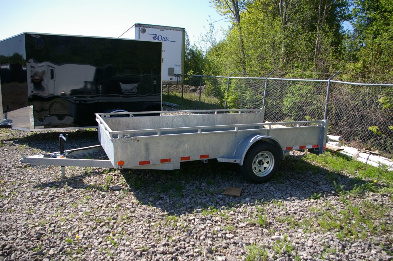 2023 USED 6X12 UTILITY TRAILER, SINGLE AXLE, Silver, 