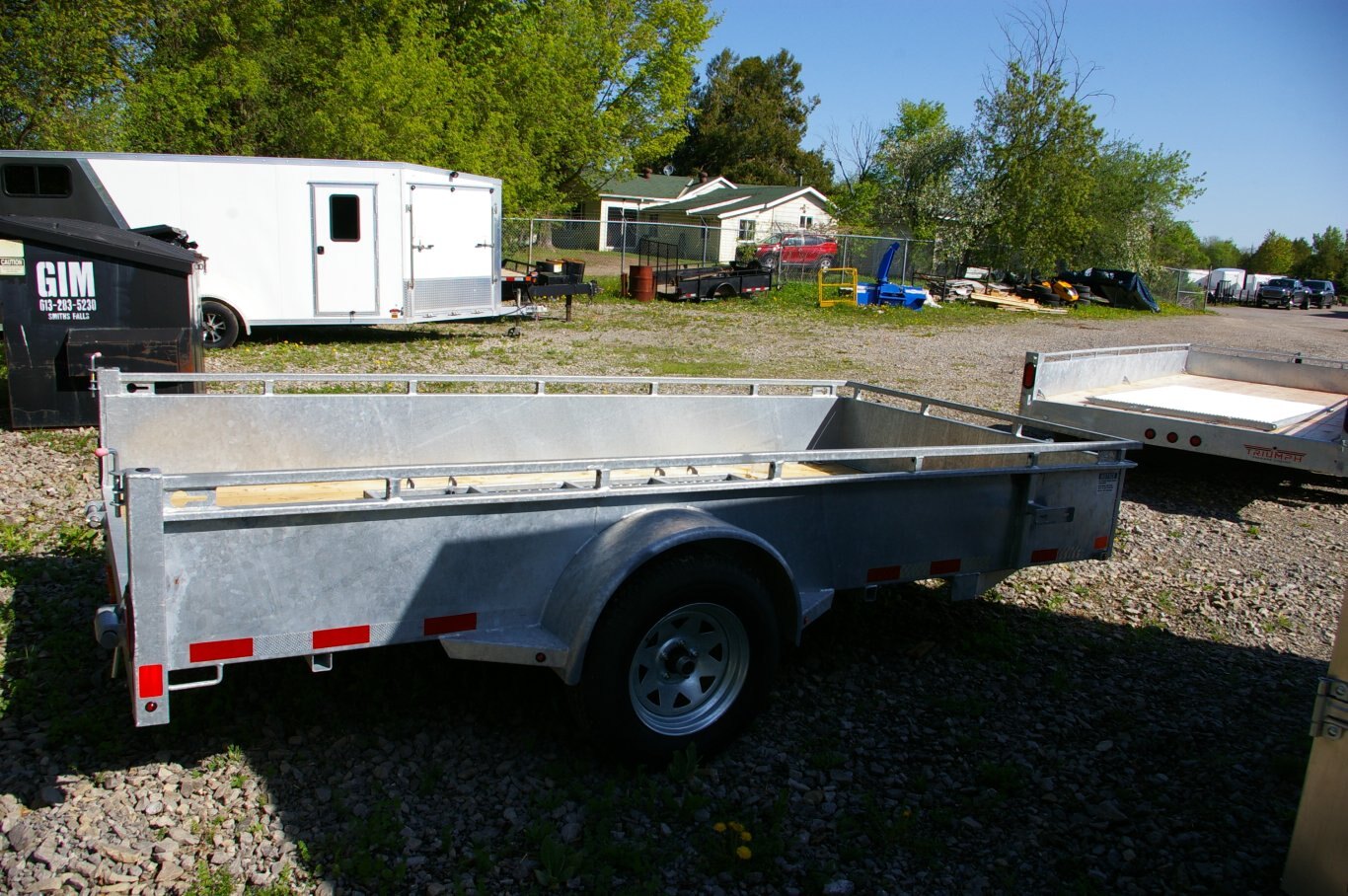 2023 USED 6X12 UTILITY TRAILER, SINGLE AXLE, Silver, 