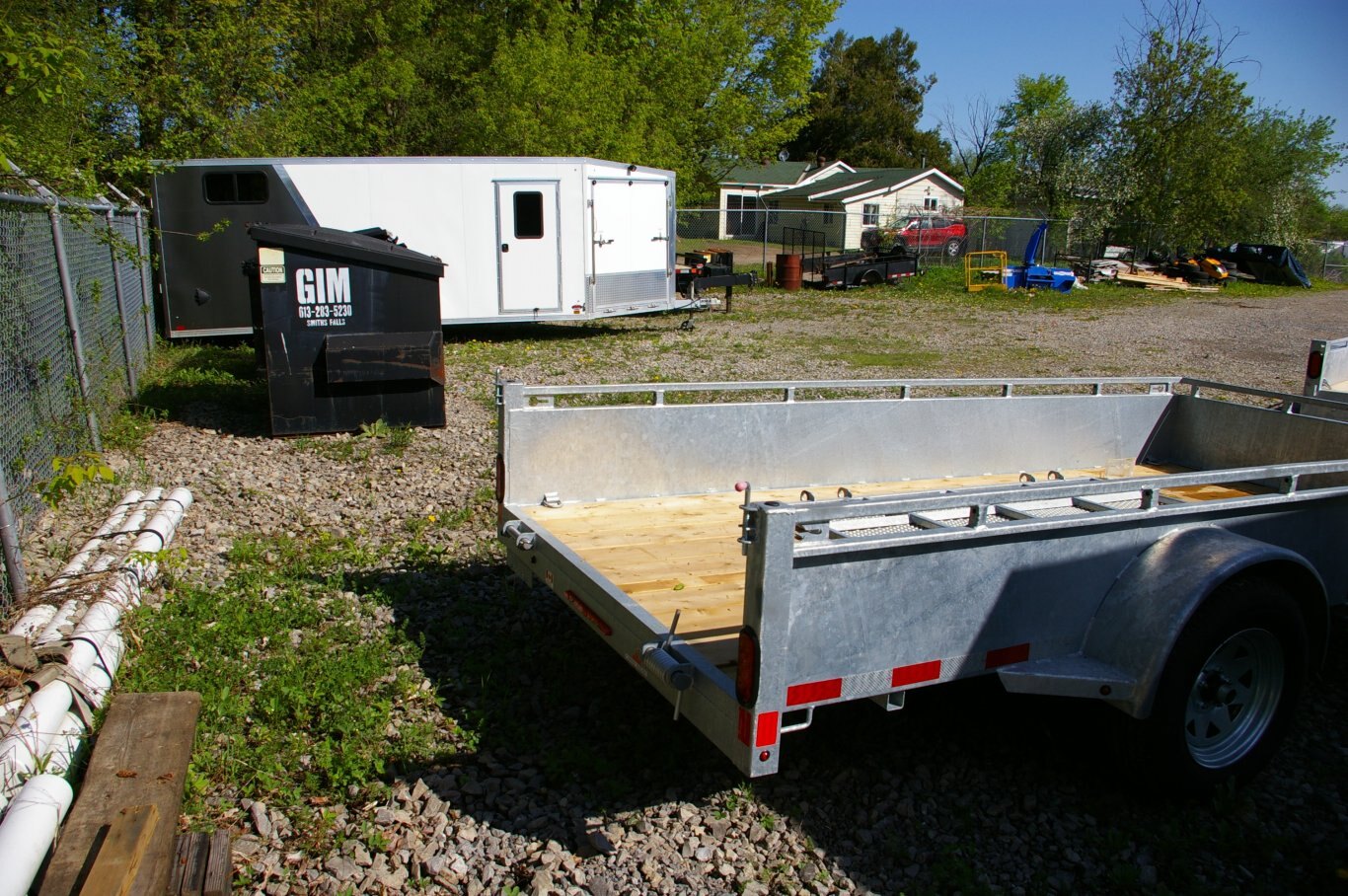 2023 USED 6X12 UTILITY TRAILER, SINGLE AXLE, Silver, 