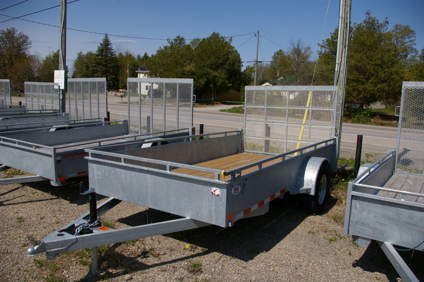 2023 USED 6X12 UTILITY TRAILER, SINGLE AXLE, Silver,