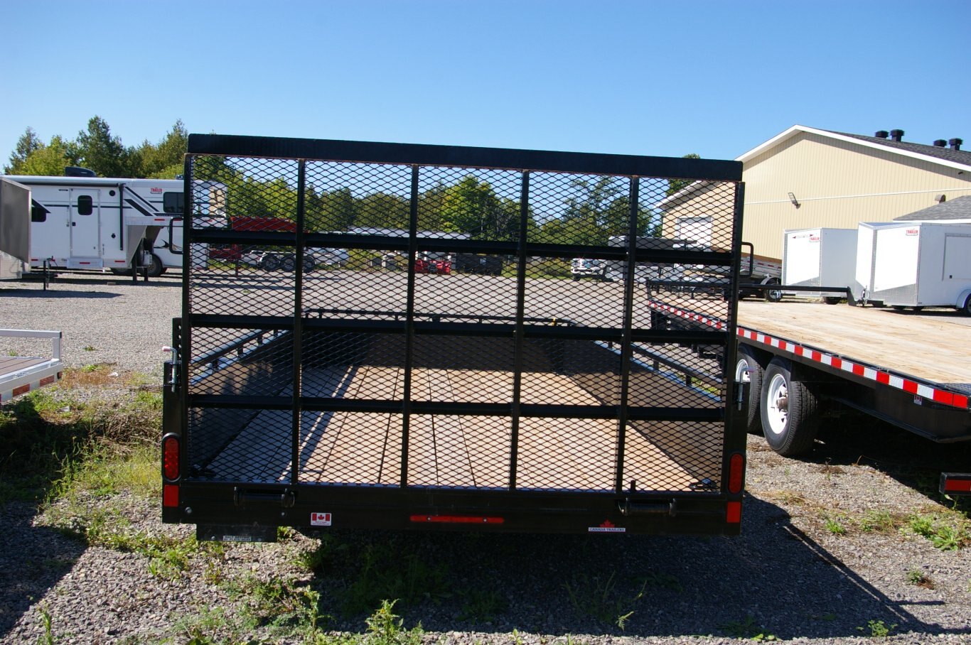 2022 USED 7X14 UTILITY TRAILER, SINGLE AXLE, 2, 2, Utility Trailer Spring Assist Ramp, Rear Stab Legs, Electric Brakes, Black, 3500GVWR 