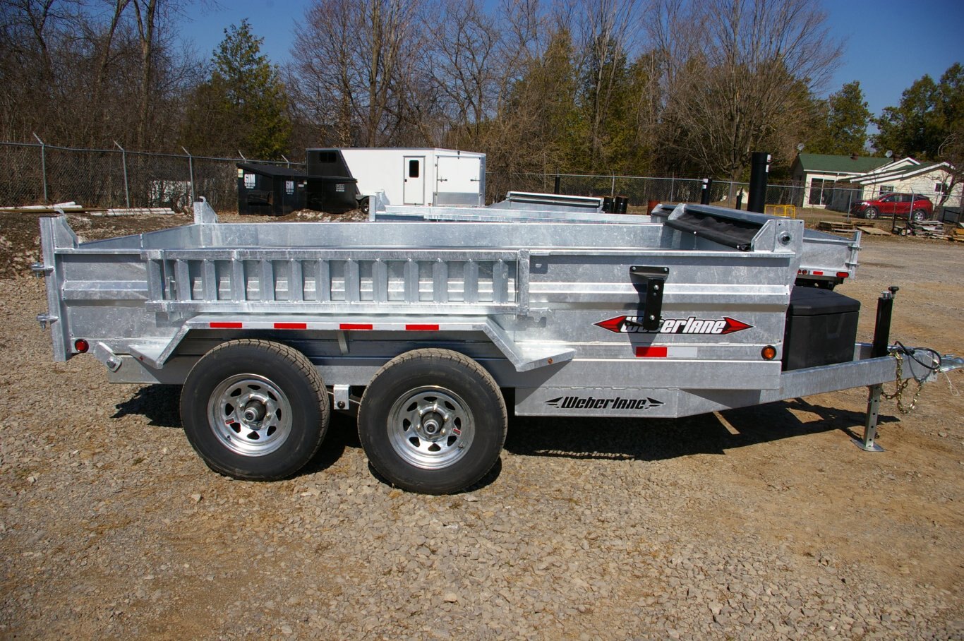 2025 6X12 DUMP TRAILER, TANDEM AXLE, GALVANIZED, GALVANIZED, SILVER, 7055GVWR 