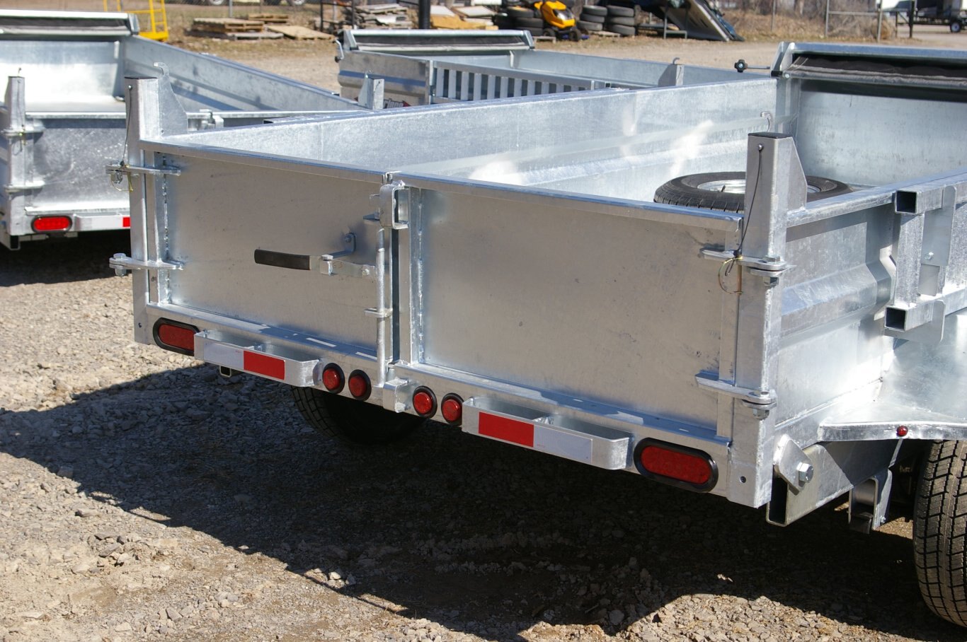 2025 6X12 DUMP TRAILER, TANDEM AXLE, GALVANIZED, GALVANIZED, SILVER, 7055GVWR 