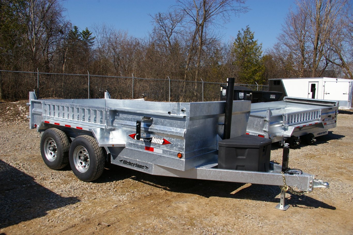 2025 6X12 DUMP TRAILER, TANDEM AXLE, GALVANIZED, GALVANIZED, SILVER, 7055GVWR 