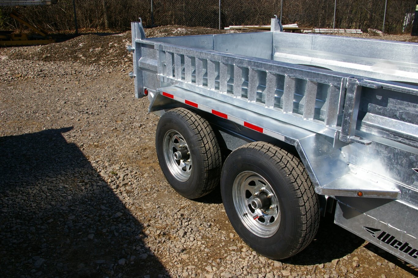 2025 6X12 DUMP TRAILER, TANDEM AXLE, GALVANIZED, GALVANIZED, SILVER, 7055GVWR