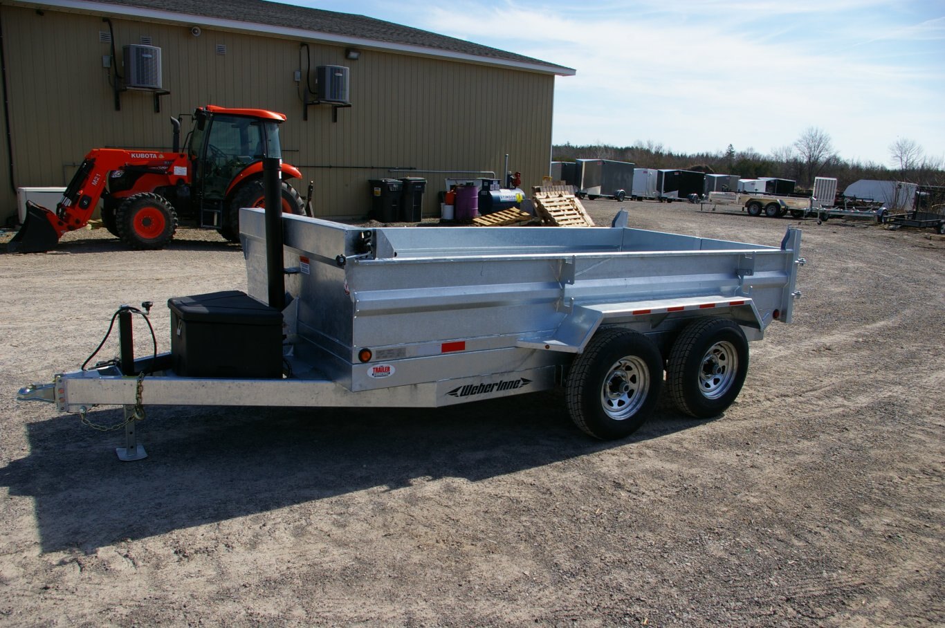 2025 6X12 DUMP TRAILER, TANDEM AXLE, GALVANIZED, GALVANIZED, SILVER, 10141GVWR 