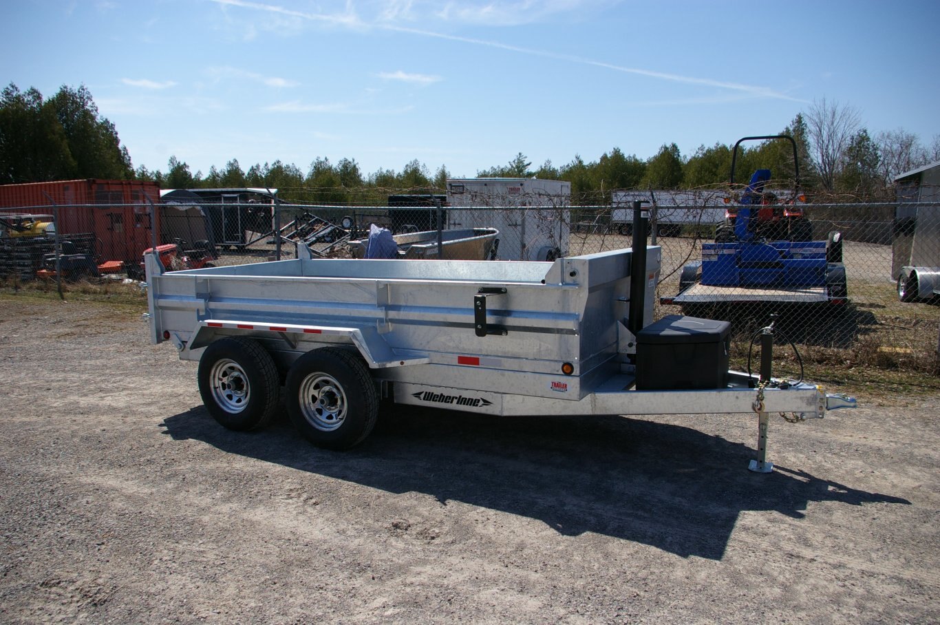 2025 6X12 DUMP TRAILER, TANDEM AXLE, GALVANIZED, GALVANIZED, SILVER, 10141GVWR 