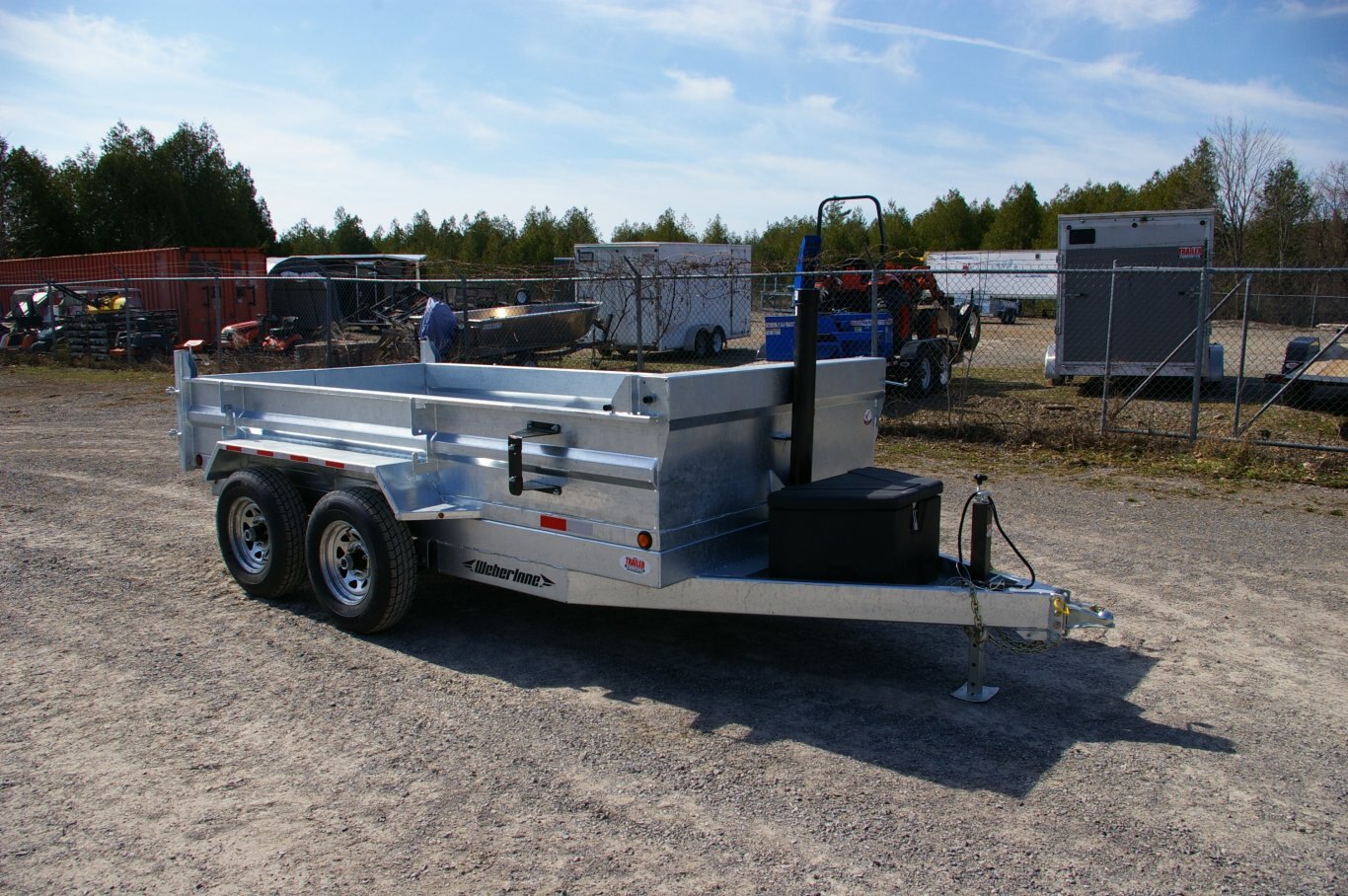 2025 6X12 DUMP TRAILER, TANDEM AXLE, GALVANIZED, GALVANIZED, SILVER, 10141GVWR 