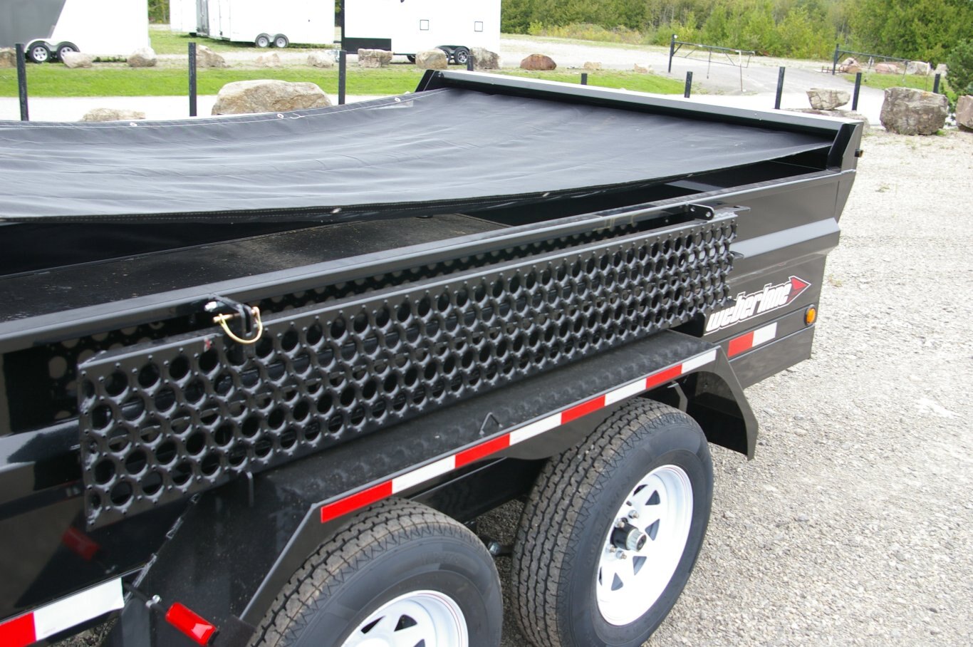 2025 6X10 DUMP TRAILER, TANDEM AXLE, STEEL, BLACK, 7055GVWR 