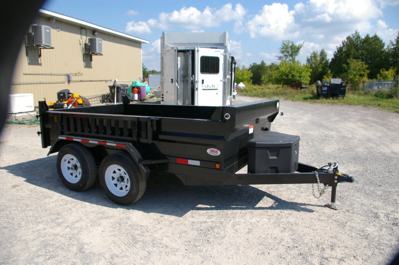 2025 6X10 DUMP TRAILER, TANDEM AXLE, STEEL, BLACK, 7055GVWR 