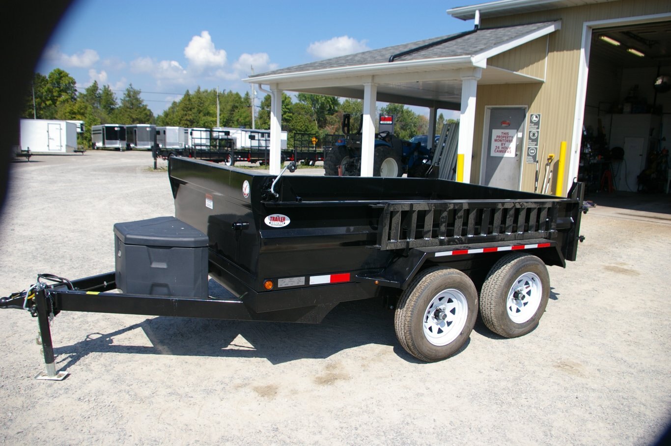 2025 6X10 DUMP TRAILER, TANDEM AXLE, STEEL, BLACK, 7055GVWR