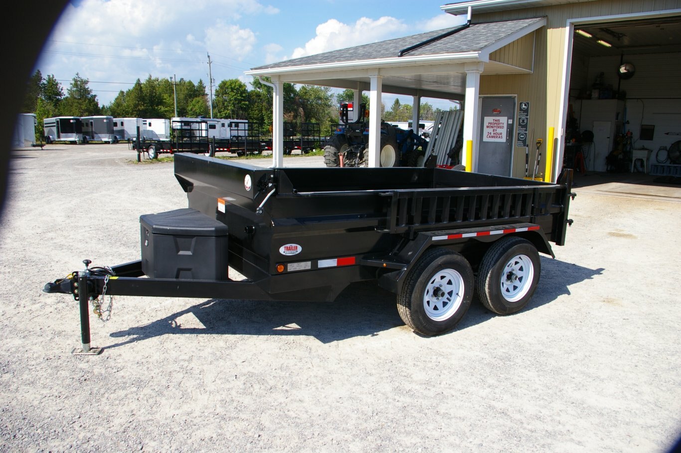 2025 6X10 DUMP TRAILER, TANDEM AXLE, STEEL, BLACK, 7055GVWR 