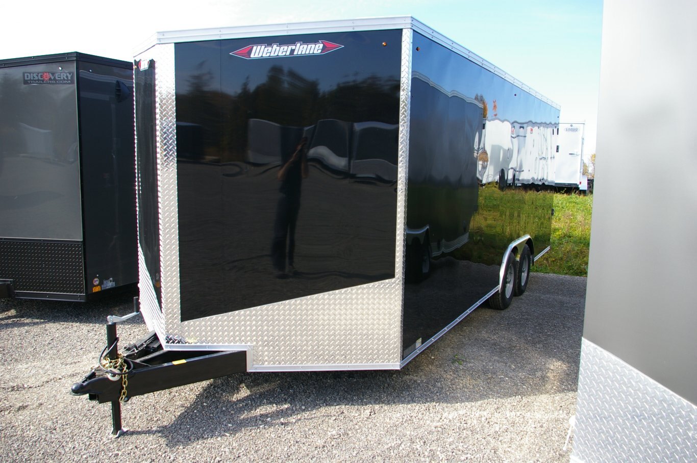 2025 8.5X20 CARGO TRAILER, TANDEM AXLE, REAR RAMP, 84, REAR RAMP, STEEL, BLACK, 10140GVWR