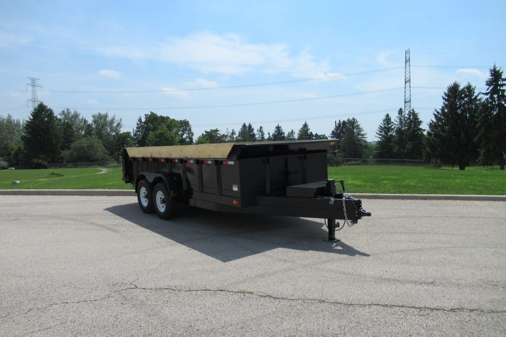 2025 83X14 DUMP TRAILER, TANDEM AXLE, BLACK, 15119GVWR 