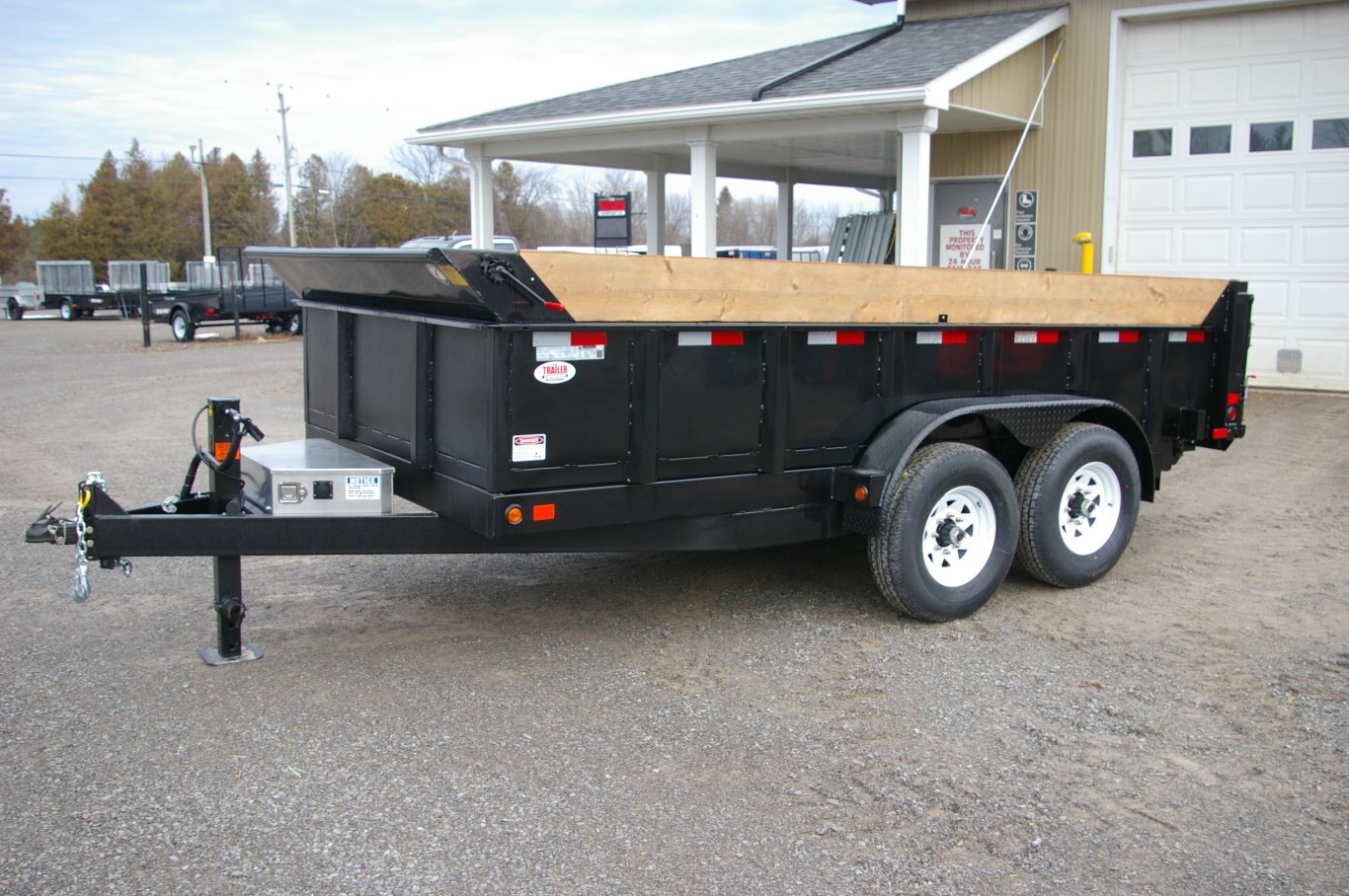 2025 83X14 DUMP TRAILER, TANDEM AXLE, BLACK, 15119GVWR 