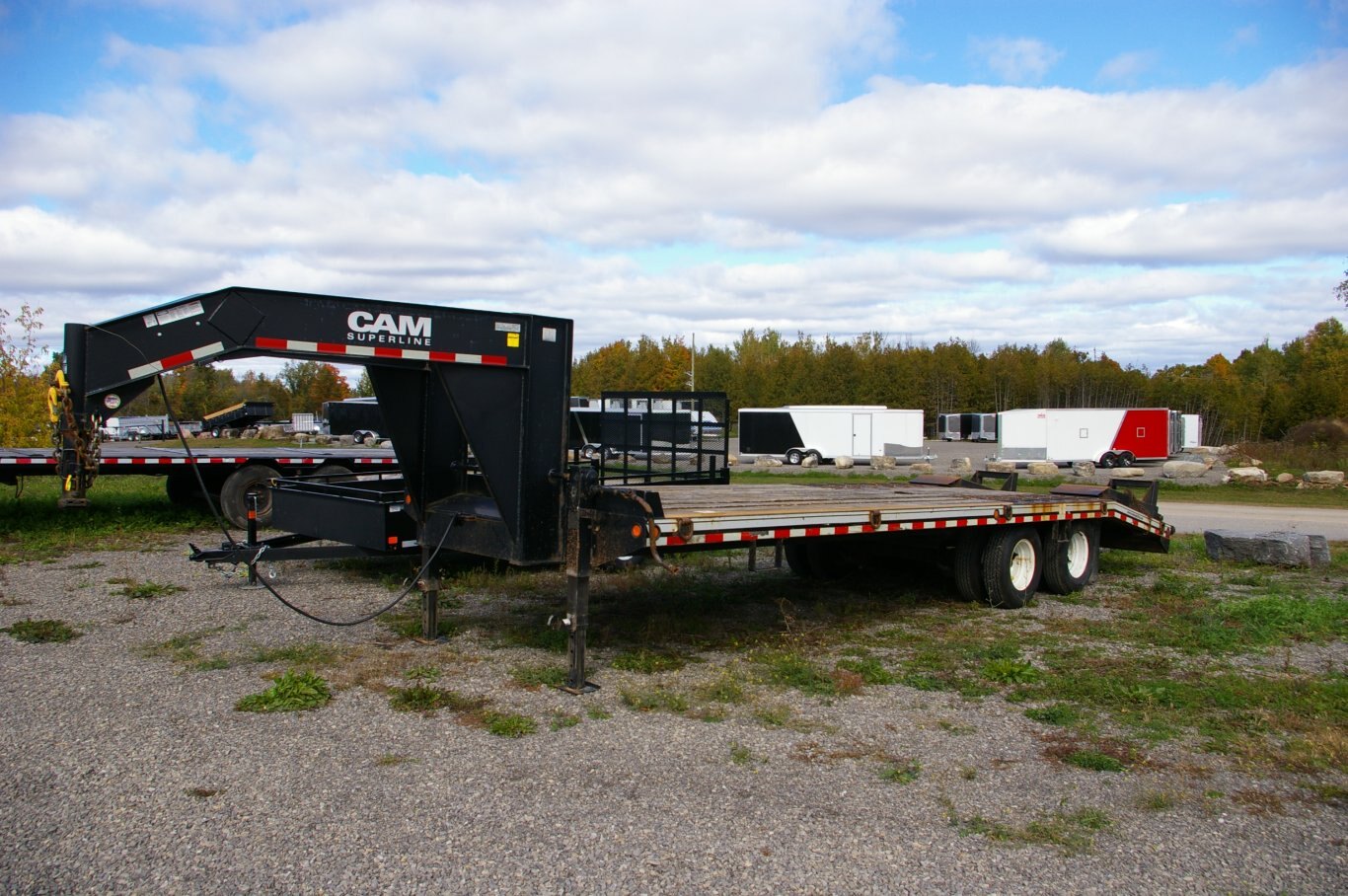 2013 USED 8X205 DECKOVER TRAILER,