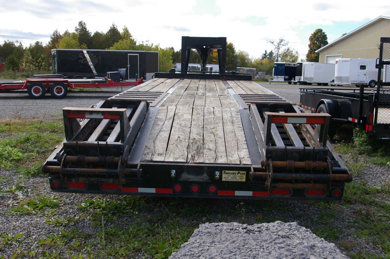 2013 USED 8X205 DECKOVER TRAILER, 