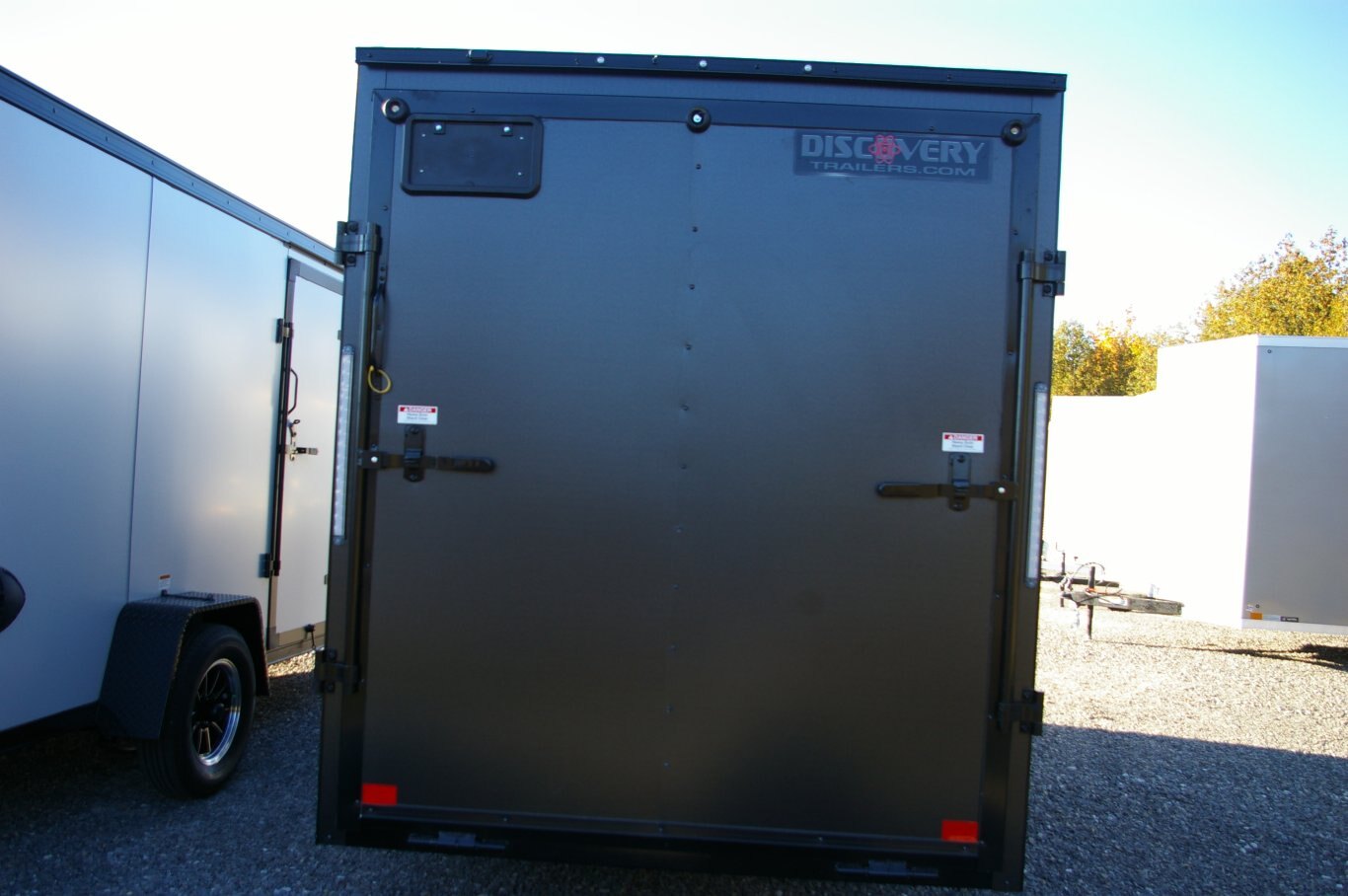 2025 6X12 CARGO TRAILER, SINGLE AXLE, REAR RAMP, STEEL, MATTE BLACK, 2990GVWR 