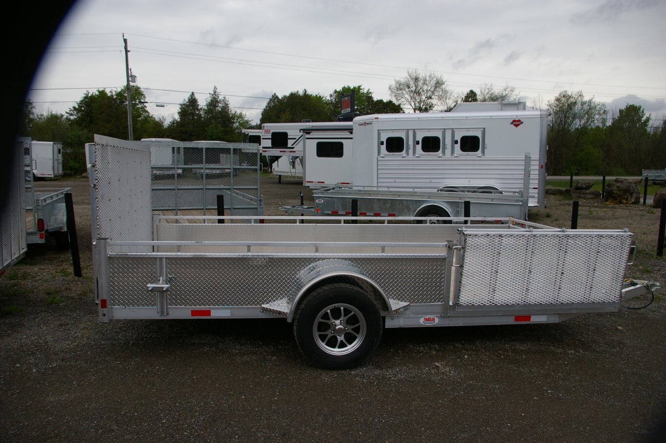 2025 80X14 UTILITY TRAILER, SINGLE AXLE, ALUMINUM, SIDE LOADER, ALUMINUM, SILVER, 3505GVWR