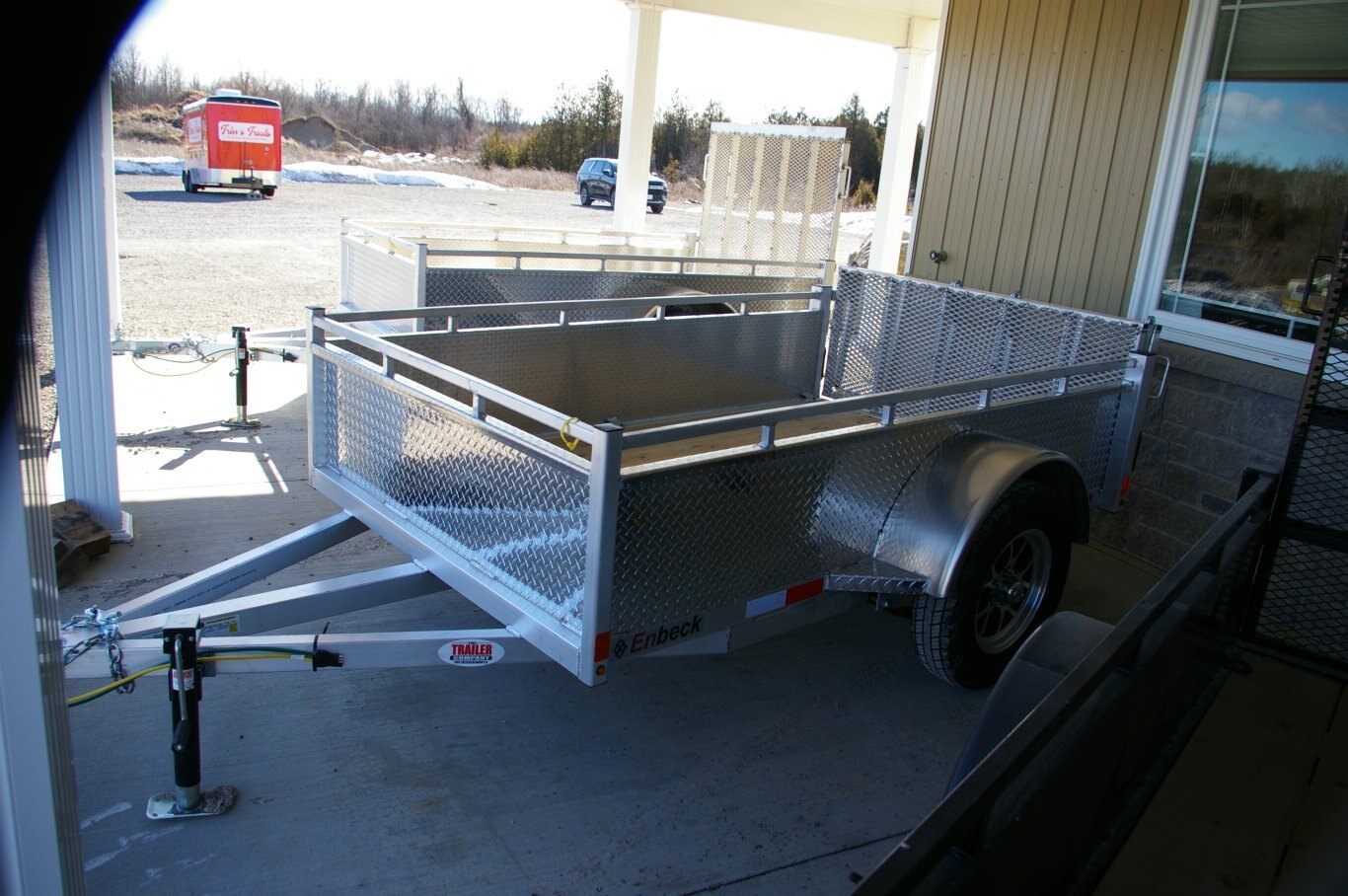 2025 5X8 UTILITY TRAILER, SINGLE AXLE, ALUMINUM, BIFOLD, ALUMINUM, SILVER, 2996GVWR 