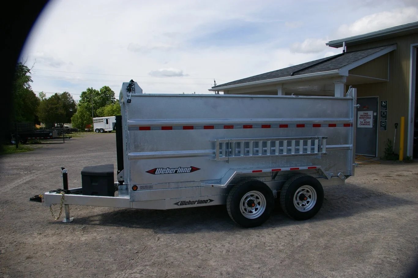 2025 6X12 DUMP TRAILER, TANDEM AXLE, GALVANIZED, GALVANIZED, SILVER, 10141GVWR 