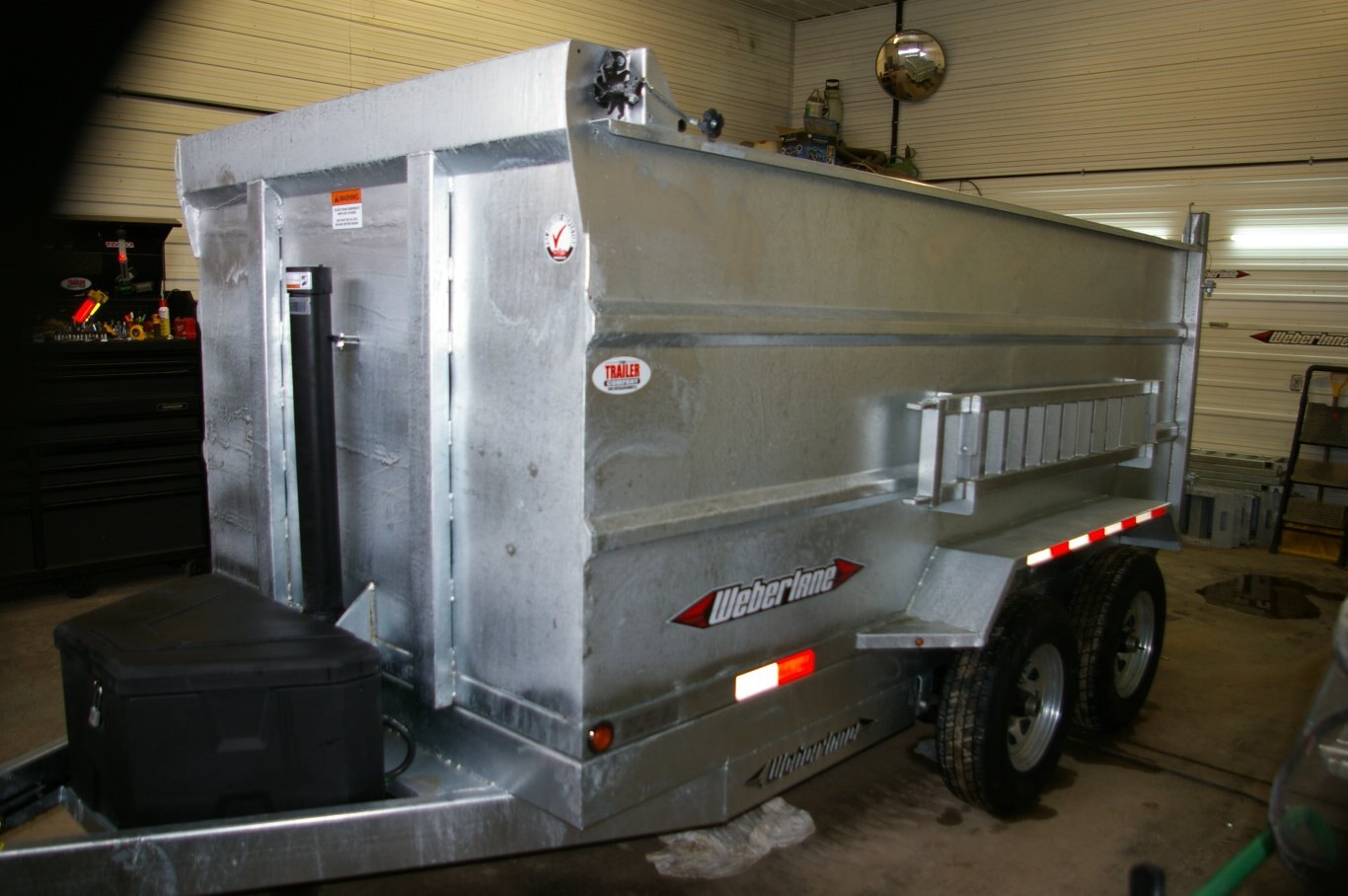 2025 6X12 DUMP TRAILER, TANDEM AXLE, GALVANIZED, GALVANIZED, SILVER, 10141GVWR 