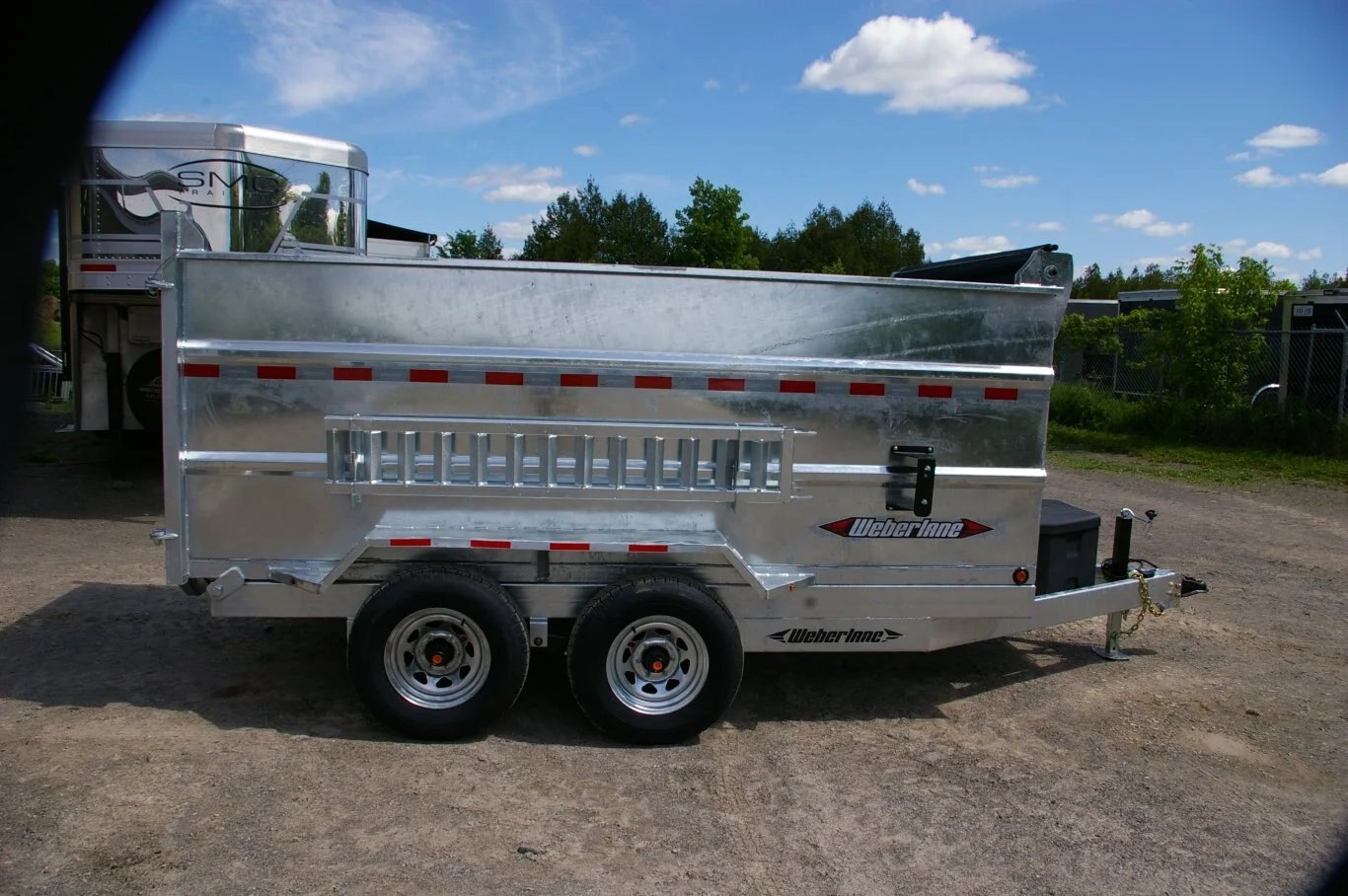 2025 6X12 DUMP TRAILER, TANDEM AXLE, GALVANIZED, GALVANIZED, SILVER, 10141GVWR