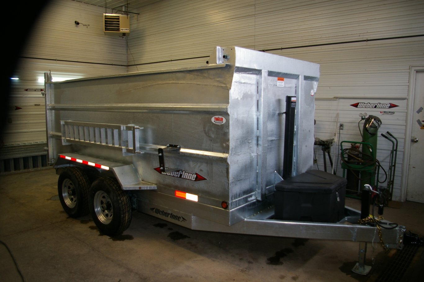 2025 6X12 DUMP TRAILER, TANDEM AXLE, GALVANIZED, GALVANIZED, SILVER, 10141GVWR 