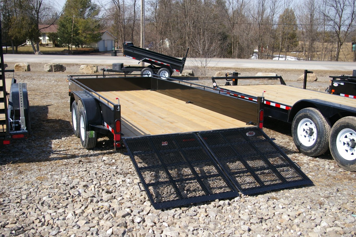 2025 7X16 UTILITY TRAILER, TANDEM AXLE, BLACK, SILVER, 7000GVWR 