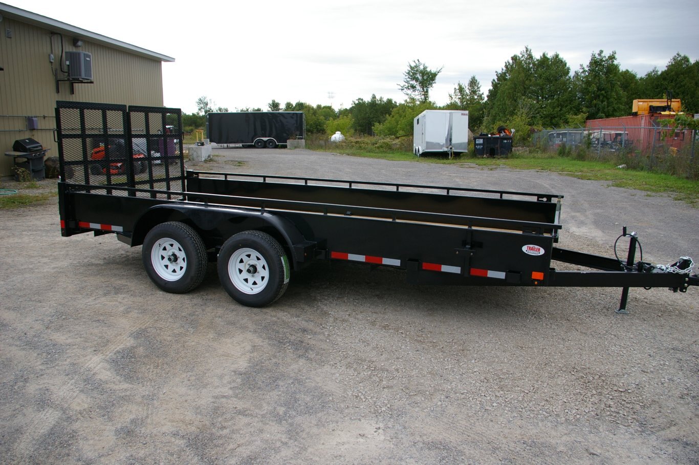 2025 7X16 UTILITY TRAILER, TANDEM AXLE, BLACK, SILVER, 7000GVWR 