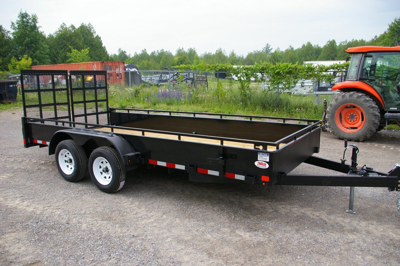 2025 7X16 UTILITY TRAILER, TANDEM AXLE, BLACK, SILVER, 7000GVWR 