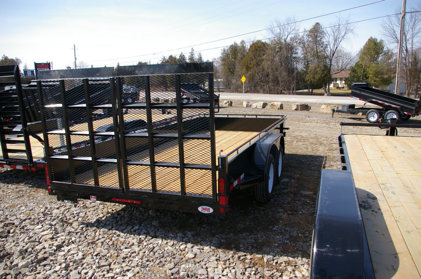 2025 7X16 UTILITY TRAILER, TANDEM AXLE, BLACK, SILVER, 7000GVWR 