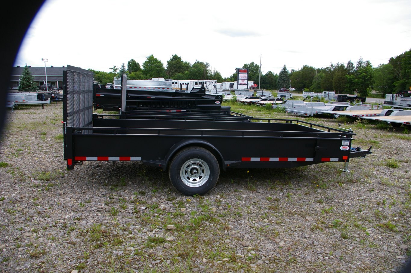 2025 7X14 UTILITY TRAILER, SINGLE AXLE, STEEL, BLACK, 5000GVWR 