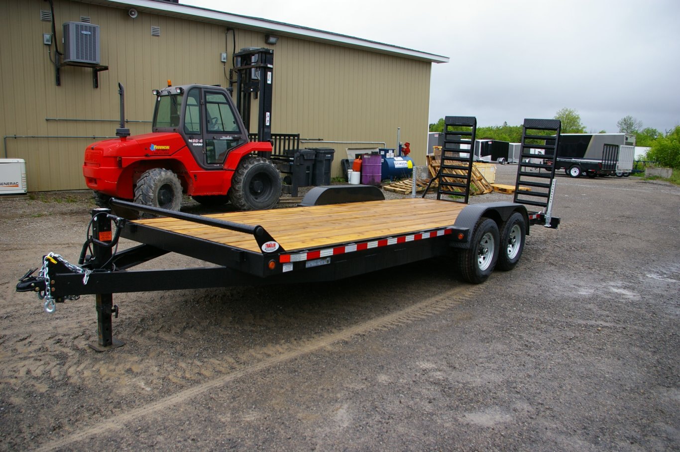 2025 7X20 EQUIPMENT TRAILER, TANDEM AXLE, STEEL, BLACK, 15200GVWR