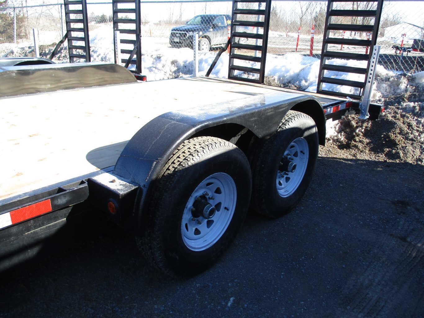 2025 7X20 EQUIPMENT TRAILER, TANDEM AXLE, STEEL, BLACK, 15200GVWR 