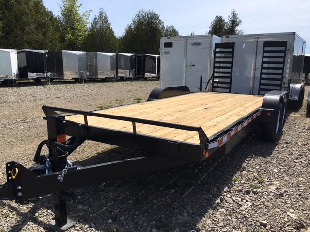 2025 7X20 EQUIPMENT TRAILER, TANDEM AXLE, STEEL, BLACK, 15200GVWR 