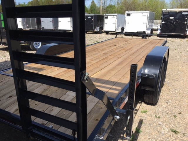 2025 7X20 EQUIPMENT TRAILER, TANDEM AXLE, STEEL, BLACK, 15200GVWR 