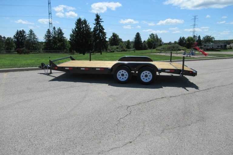 2025 7X16 EQUIPMENT TRAILER, TANDEM AXLE, STEEL, BLACK, 7600GVWR 