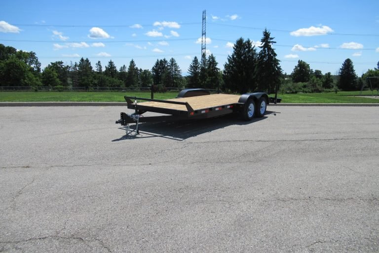 2025 7X16 EQUIPMENT TRAILER, TANDEM AXLE, STEEL, BLACK, 7600GVWR 