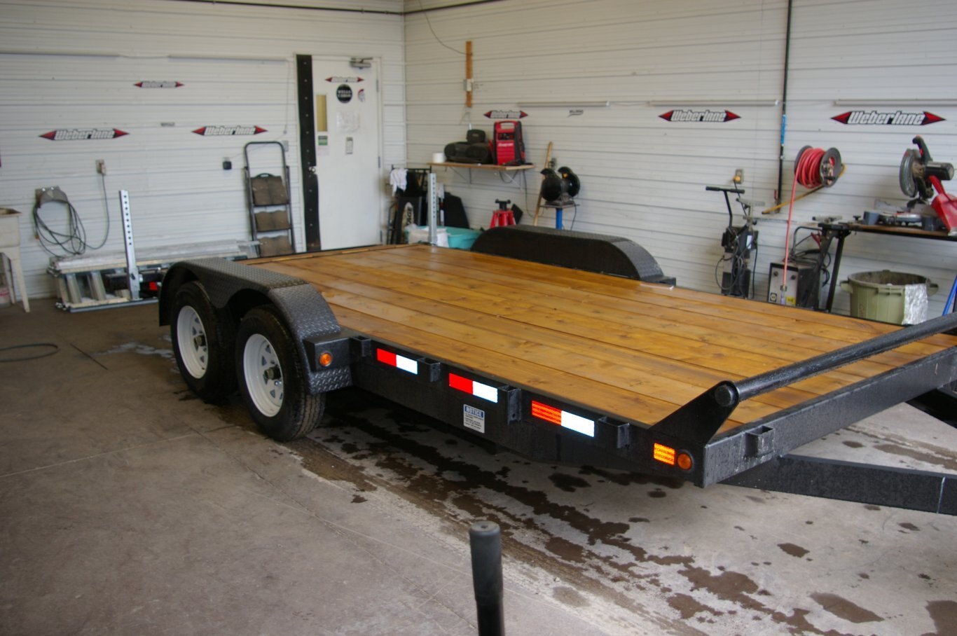 2025 7X16 EQUIPMENT TRAILER, TANDEM AXLE, STEEL, BLACK, 7600GVWR 